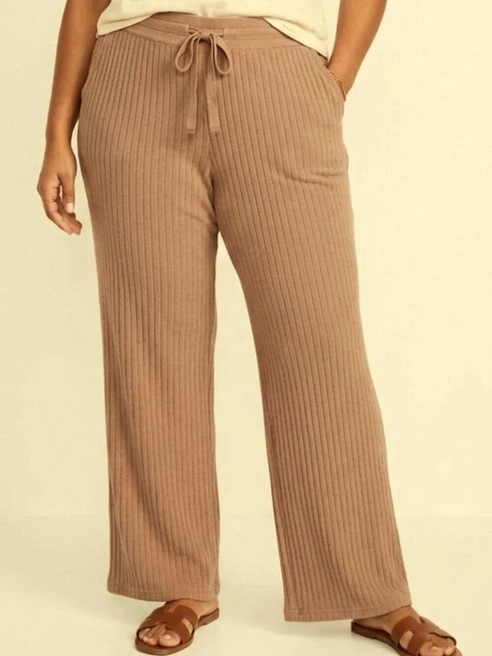 Calvin Klein Ribbed Knit Wool Blend Super Soft Loungewear Pant NEW- Sz. 1X